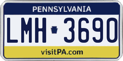PA license plate LMH3690