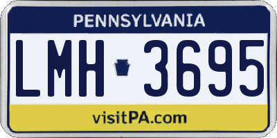 PA license plate LMH3695
