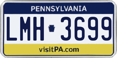 PA license plate LMH3699