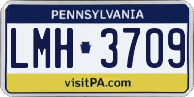 PA license plate LMH3709