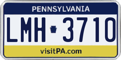 PA license plate LMH3710