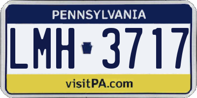 PA license plate LMH3717