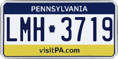 PA license plate LMH3719