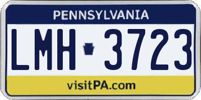 PA license plate LMH3723