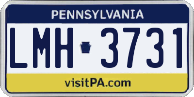 PA license plate LMH3731