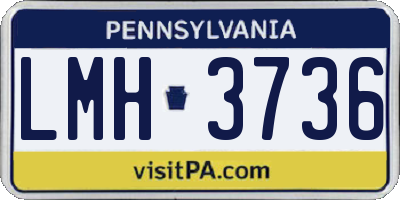 PA license plate LMH3736