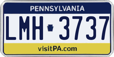 PA license plate LMH3737