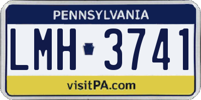 PA license plate LMH3741