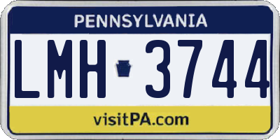 PA license plate LMH3744