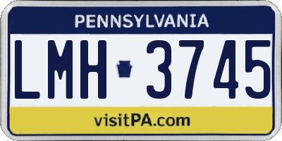 PA license plate LMH3745