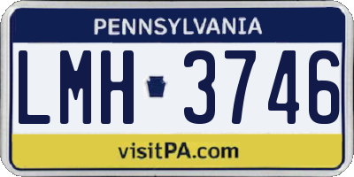 PA license plate LMH3746
