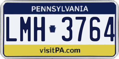 PA license plate LMH3764