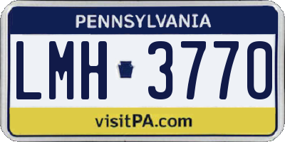 PA license plate LMH3770