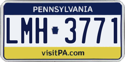 PA license plate LMH3771