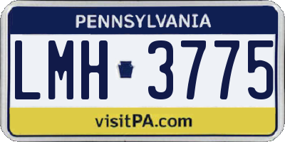 PA license plate LMH3775