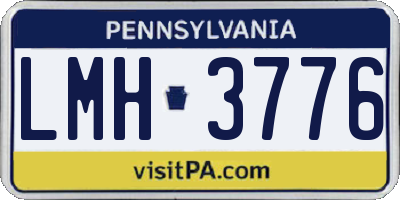 PA license plate LMH3776