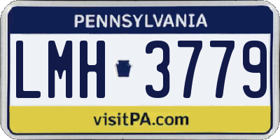 PA license plate LMH3779