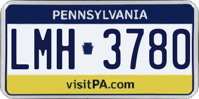 PA license plate LMH3780