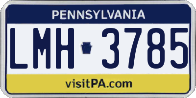 PA license plate LMH3785