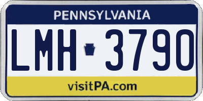 PA license plate LMH3790