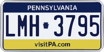 PA license plate LMH3795