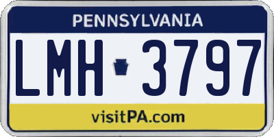 PA license plate LMH3797
