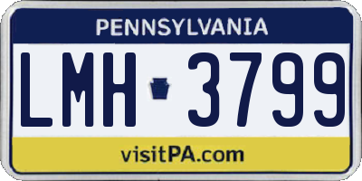 PA license plate LMH3799