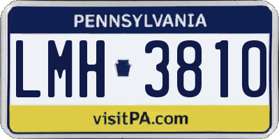 PA license plate LMH3810
