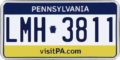 PA license plate LMH3811
