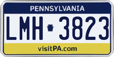 PA license plate LMH3823