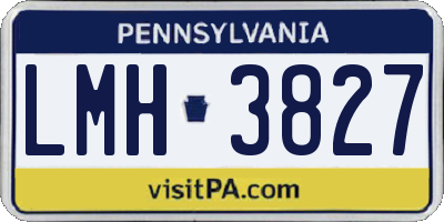 PA license plate LMH3827