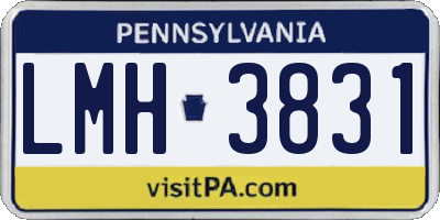 PA license plate LMH3831