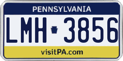 PA license plate LMH3856