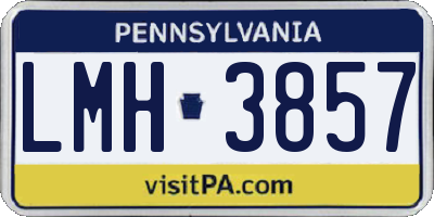 PA license plate LMH3857