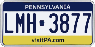 PA license plate LMH3877