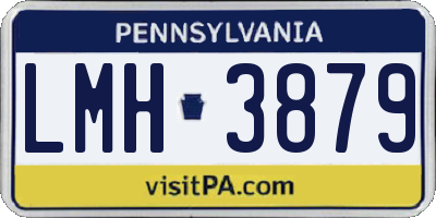 PA license plate LMH3879