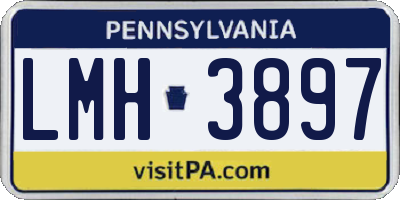 PA license plate LMH3897