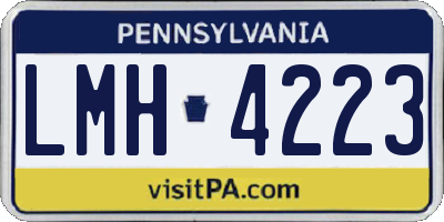 PA license plate LMH4223