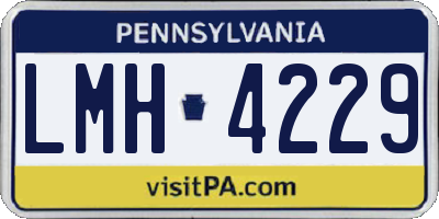 PA license plate LMH4229