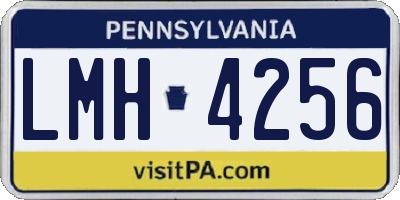 PA license plate LMH4256