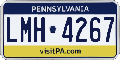 PA license plate LMH4267