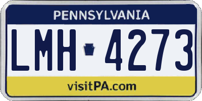 PA license plate LMH4273
