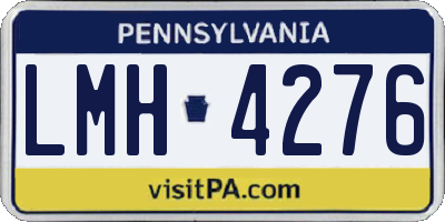 PA license plate LMH4276