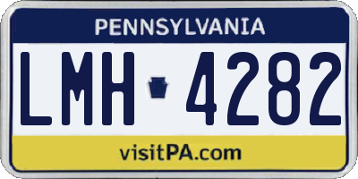 PA license plate LMH4282