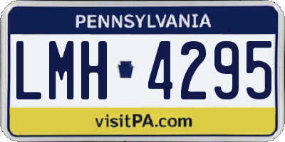 PA license plate LMH4295