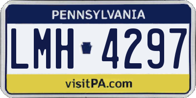 PA license plate LMH4297