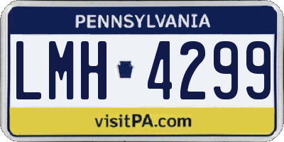 PA license plate LMH4299