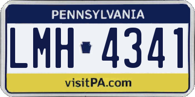 PA license plate LMH4341