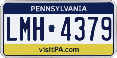 PA license plate LMH4379
