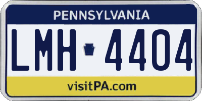 PA license plate LMH4404
